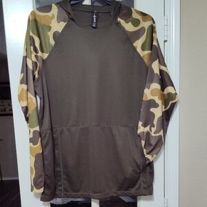Habit Camouflage Long Sleeve Hoodie, Size Large
